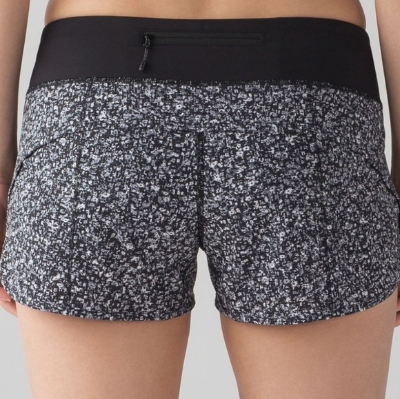 lululemon athletica Pants - Lululemon black white H2O speed shorts 4